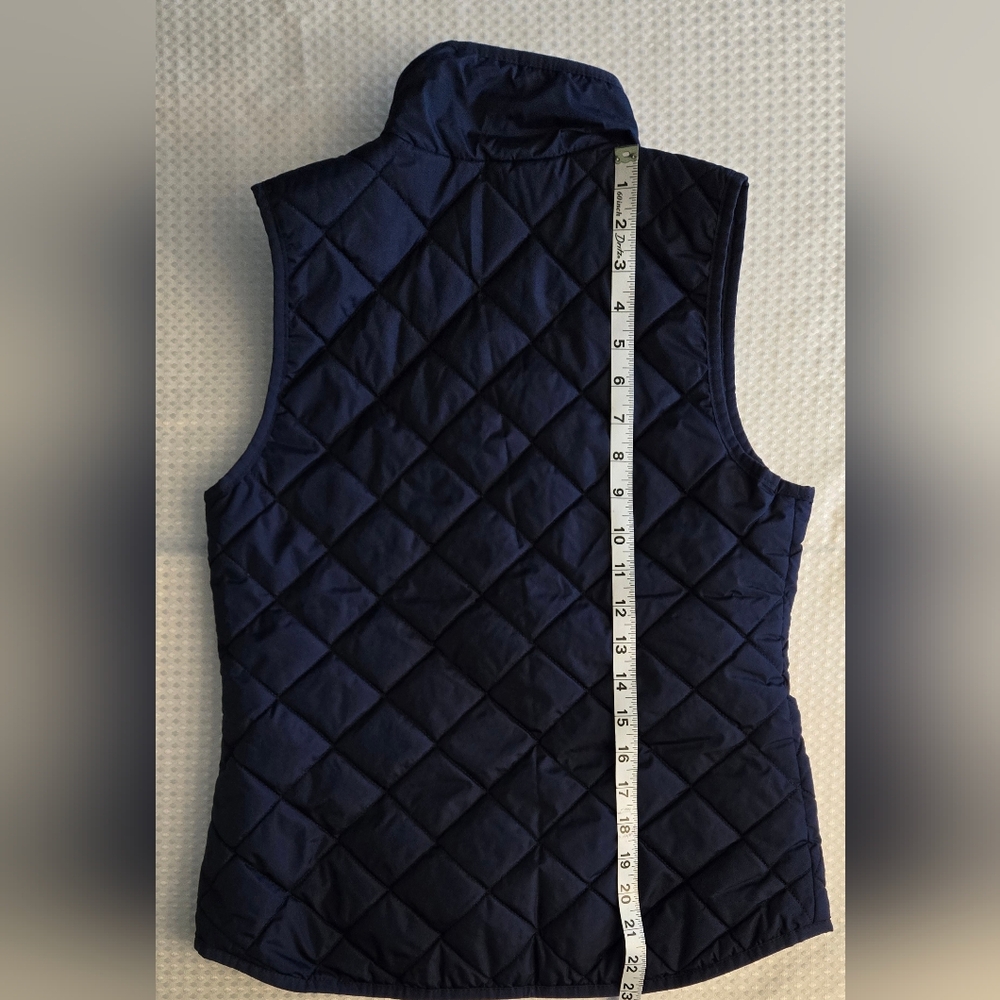 Old Navy Dark Blue Quilted Women's Vest W/ Zippers Size XS - Picture 4 of 4